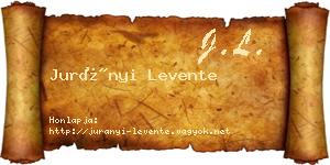 Jurányi Levente névjegykártya
