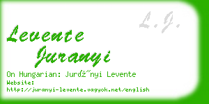 levente juranyi business card